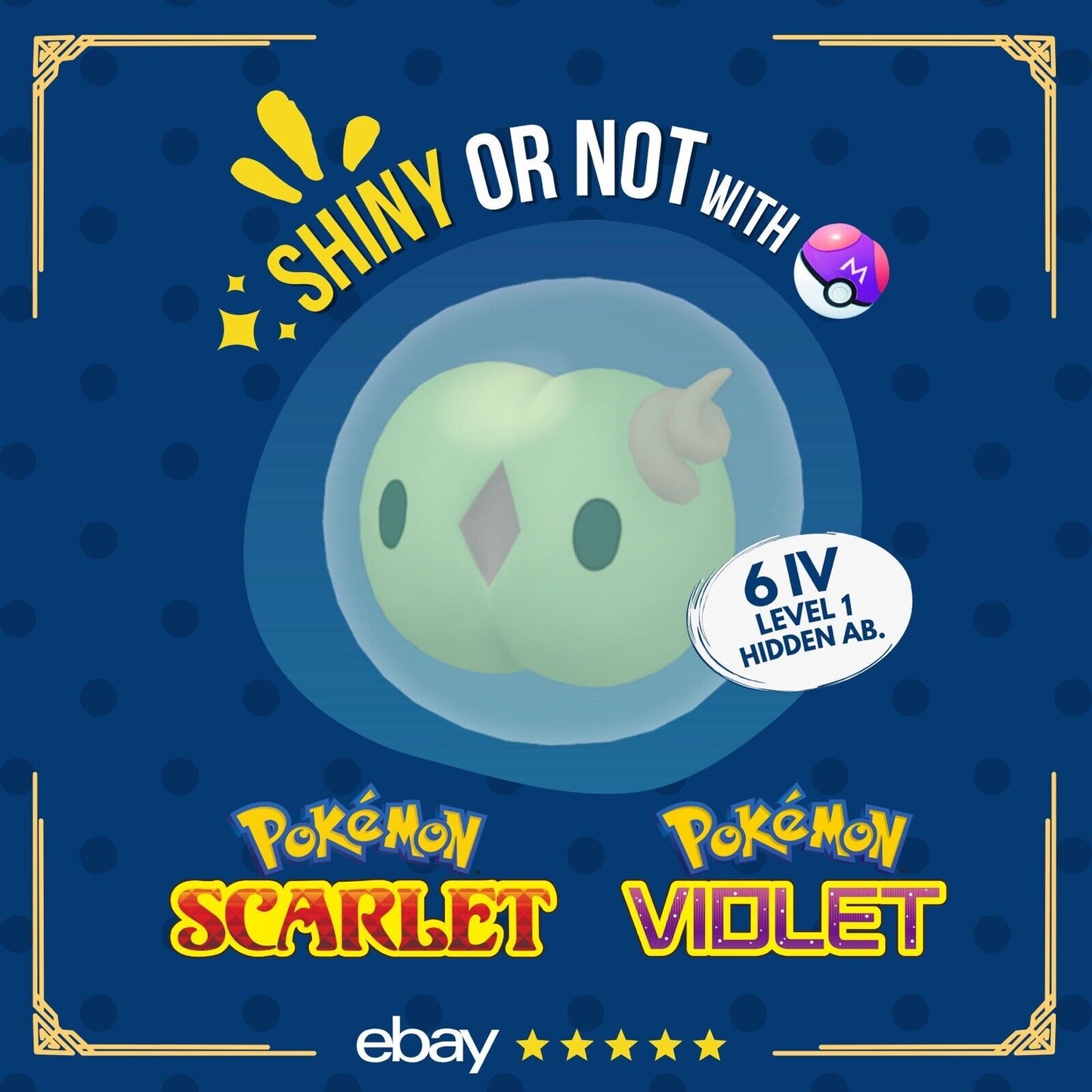 Solosis Shiny or Non ✨ 6 IV Customizable Nature Level OT Pokémon Scarlet Violet by Shiny Living Dex | Shiny Living Dex