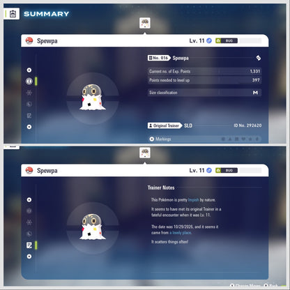 Spewpa Event October 2026 Untouched IVs Mystery Legit Pokémon Legends Z-A ZA Z A