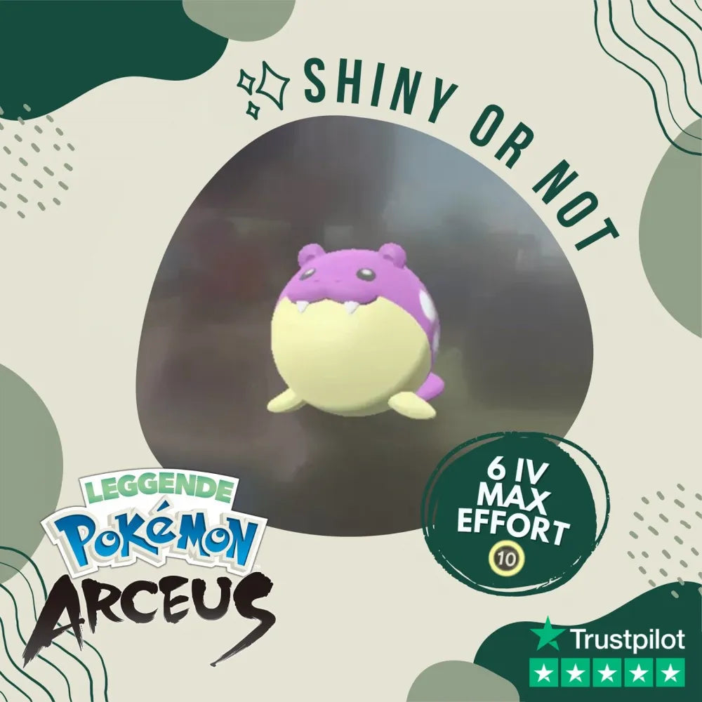 Spheal Shiny ✨ Legends Pokémon Arceus 6 Iv Max Effort Custom Ot Level Gender