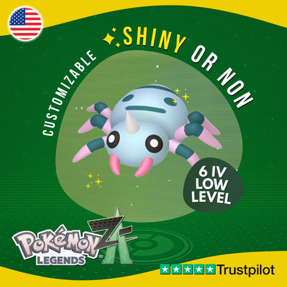 Spinarak Shiny or Non ✨ 6 IV Pokémon Legends Z-A Competitive Customizable ZA Z A