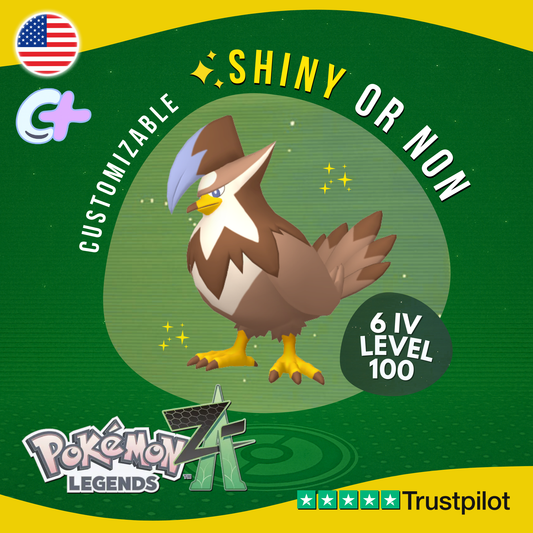 Staraptor Shiny or Non ✨6 IV Pokémon Legends Z-A Competitive Customizable ZA Z A