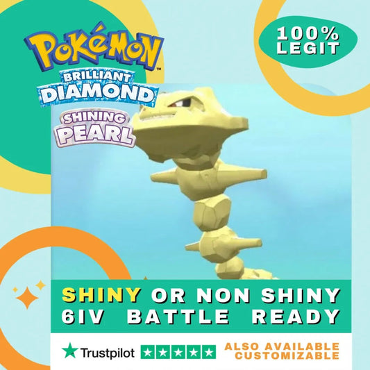 Steelix Shiny ✨ or Non Shiny Pokémon Brilliant Diamond Shining Pearl Battle Ready 6 IV Competitive 100% Legit Level 100 Customizable Custom OT by Shiny Living Dex | Shiny Living Dex