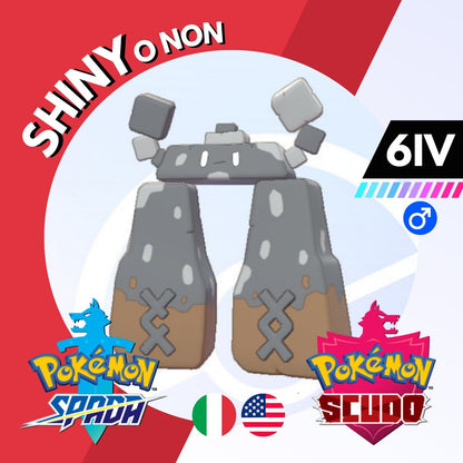 Stonjourner Shiny o Non 6 IV Competitivo Legit Pokemon Spada Scudo Sword Shield