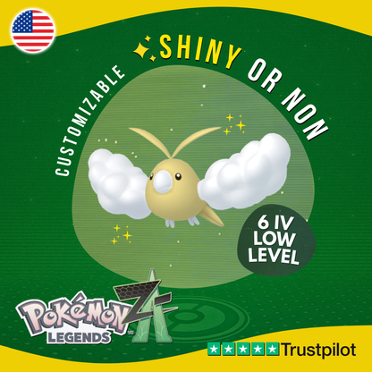 Swablu Shiny or Non ✨ 6 IV Pokémon Legends Z-A Competitive Customizable ZA Z A