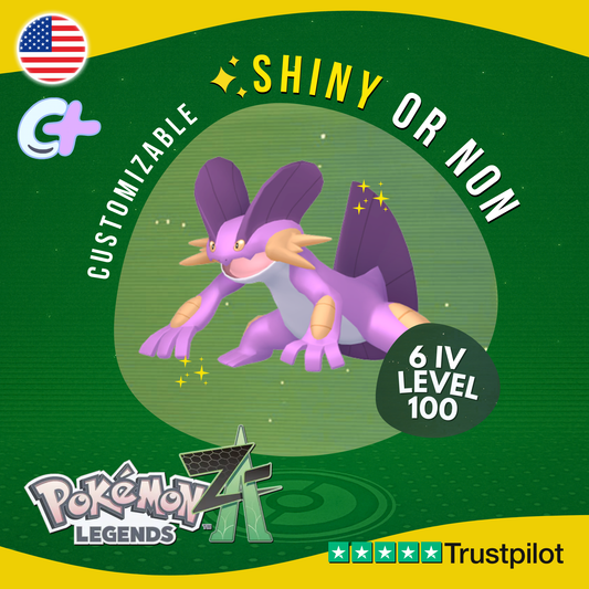 Swampert Shiny or Non ✨6 IV Pokémon Legends Z-A Competitive Customizable ZA Z A
