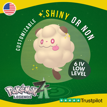 Swirlix Shiny or Non ✨ 6 IV Pokémon Legends Z-A Competitive Customizable ZA Z A