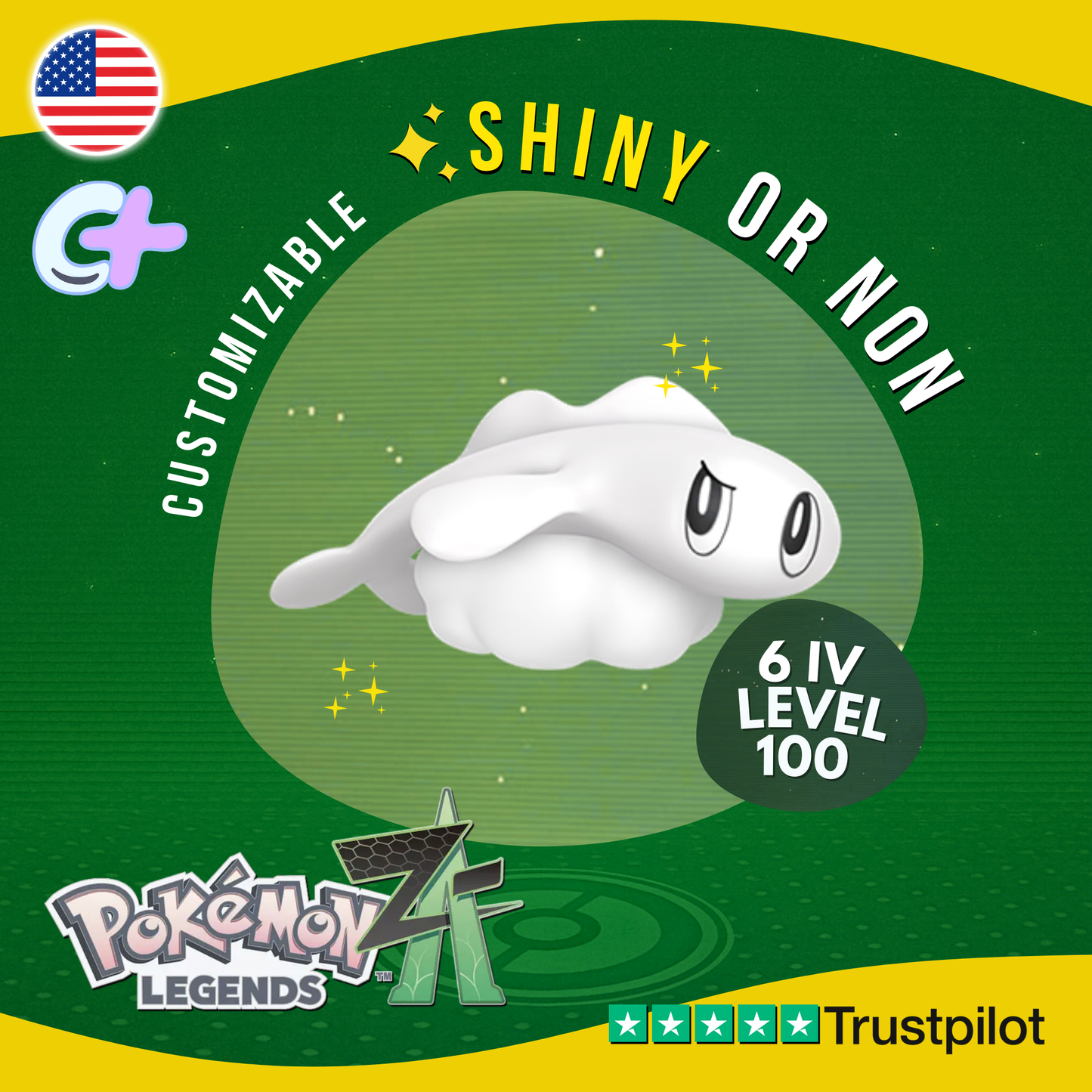 Tatsugiri Droopy Shiny or Non ✨ 6 IV Pokémon Legends Z-A Customizable ZA Z A