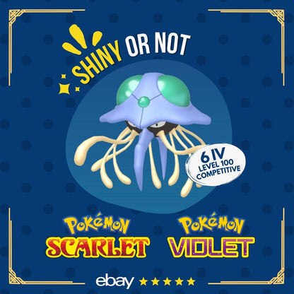 Tentacruel Shiny or Non ✨ 6 IV Competitive Customizable Pokémon Scarlet Violet by Shiny Living Dex | Shiny Living Dex