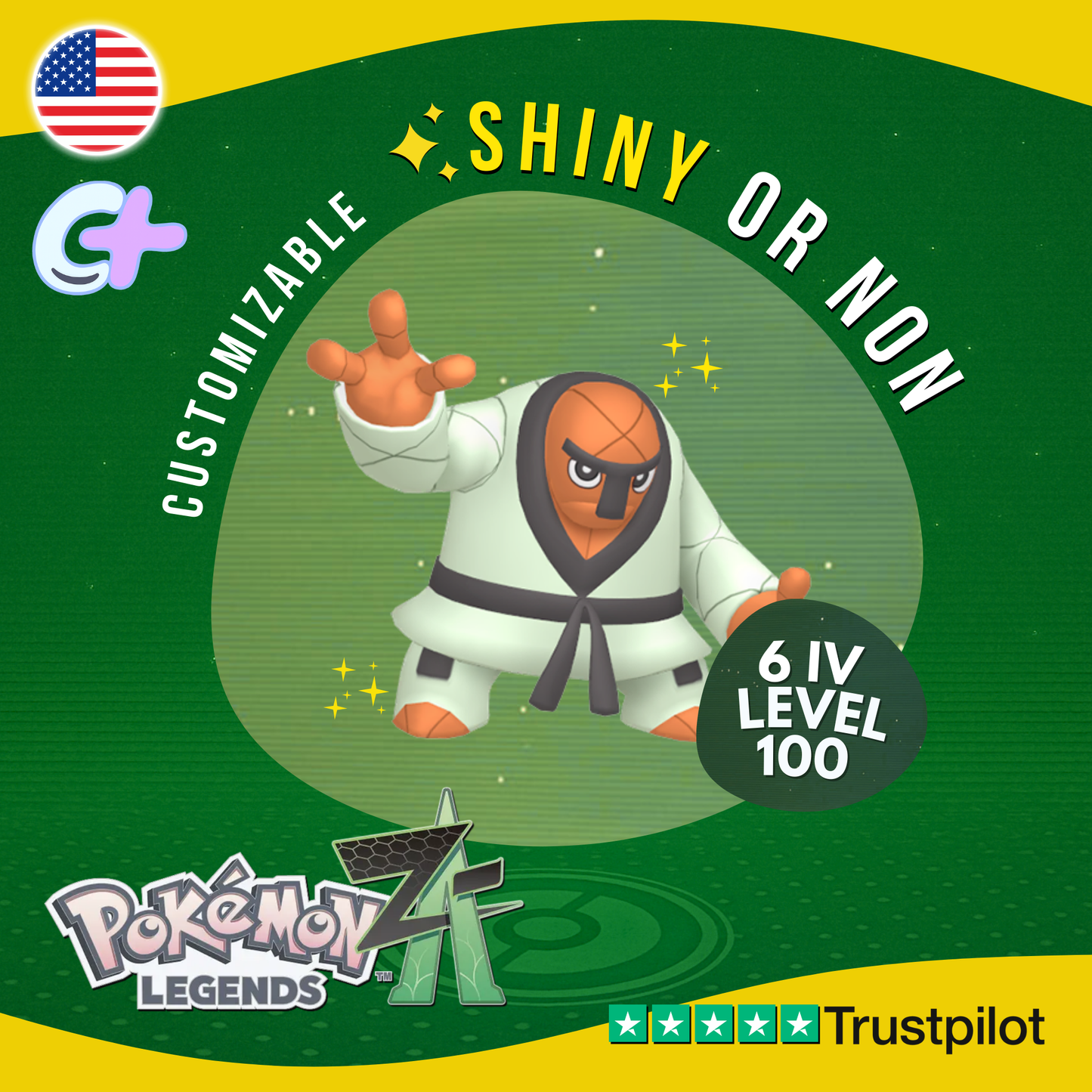 Throh Shiny or Non ✨6 IV Pokémon Legends Z-A Competitive Customizable ZA Z A
