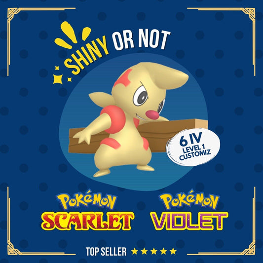 Timburr Shiny or Non ✨ 6 IV Customizable Nature Level OT Pokémon Scarlet Violet by Shiny Living Dex | Shiny Living Dex
