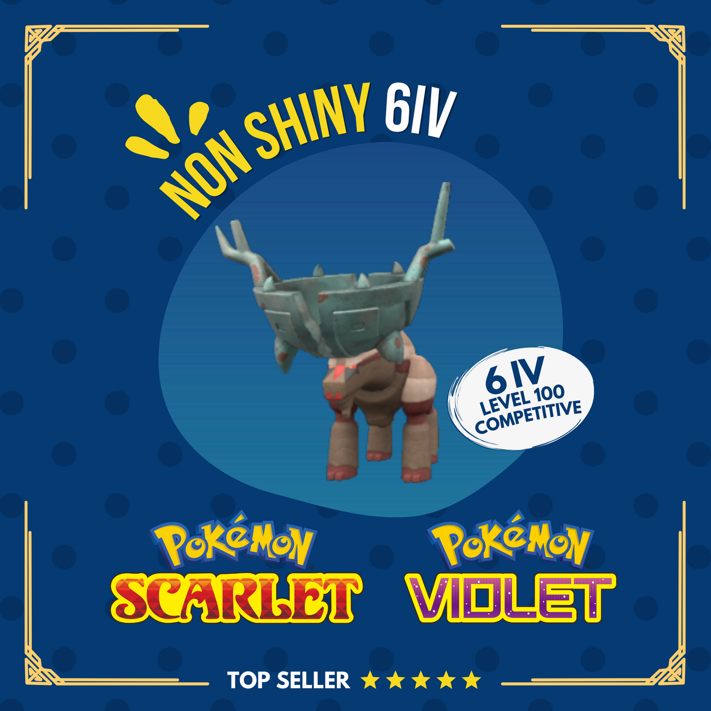 Ting-Lu Non Shiny Legendari Competitive 6 IV Customizable Pokémon Scarlet Violet by Shiny Living Dex | Shiny Living Dex