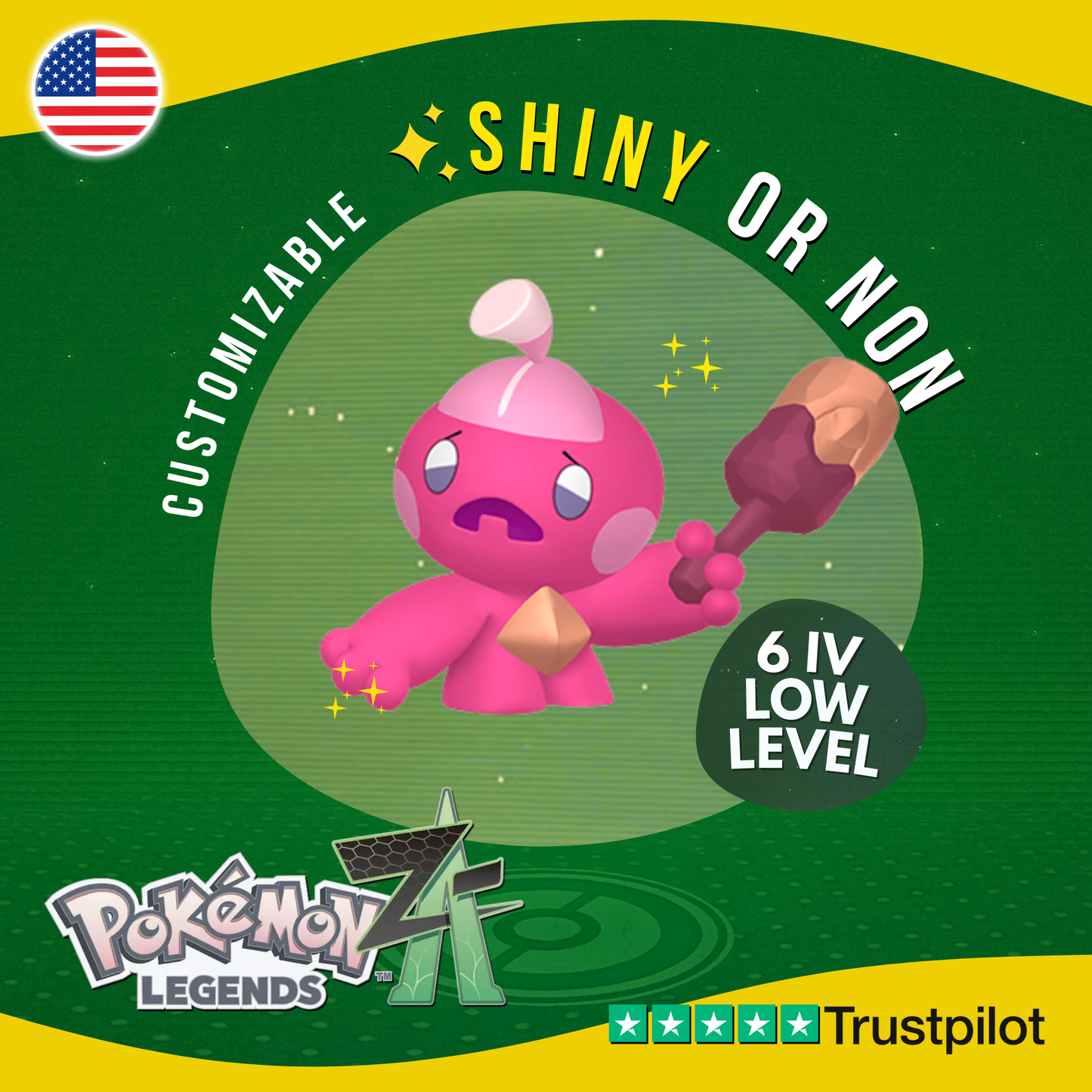 Tinkatink Shiny or Non ✨ 6IV Pokémon Legends Z-A Competitive Customizable ZA Z A