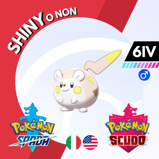 Togedemaru Shiny o Non 6 IV Competitivo Legit Pokemon Spada Scudo Sword Shield