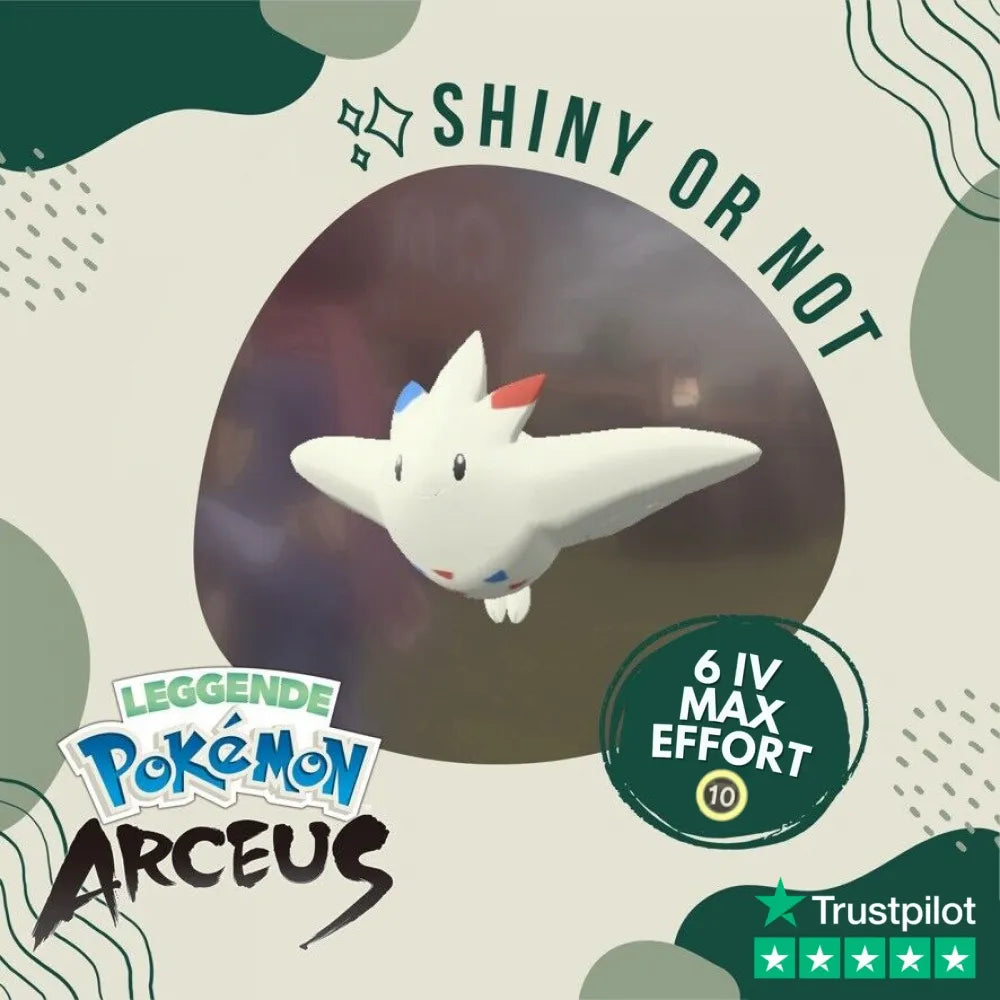 Togekiss Shiny ✨ Legends Pokémon Arceus 6 Iv Max Effort Custom Ot Level Gender