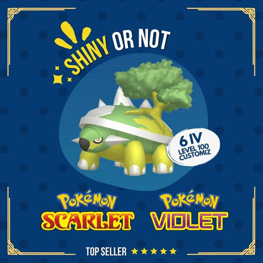 Torterra Shiny or Non ✨ 6 IV Competitive Customizable Pokémon Scarlet Violet by Shiny Living Dex | Shiny Living Dex