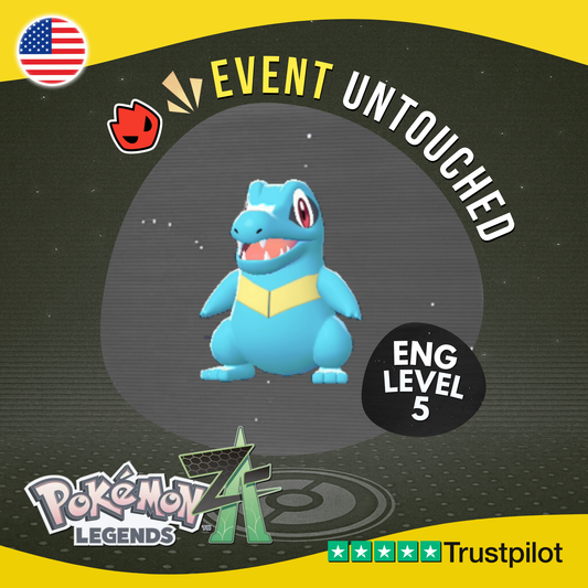 Totodile Alpha Event HOME April 2026 Untouched IV Pokémon Legends Z-A ZA Z A