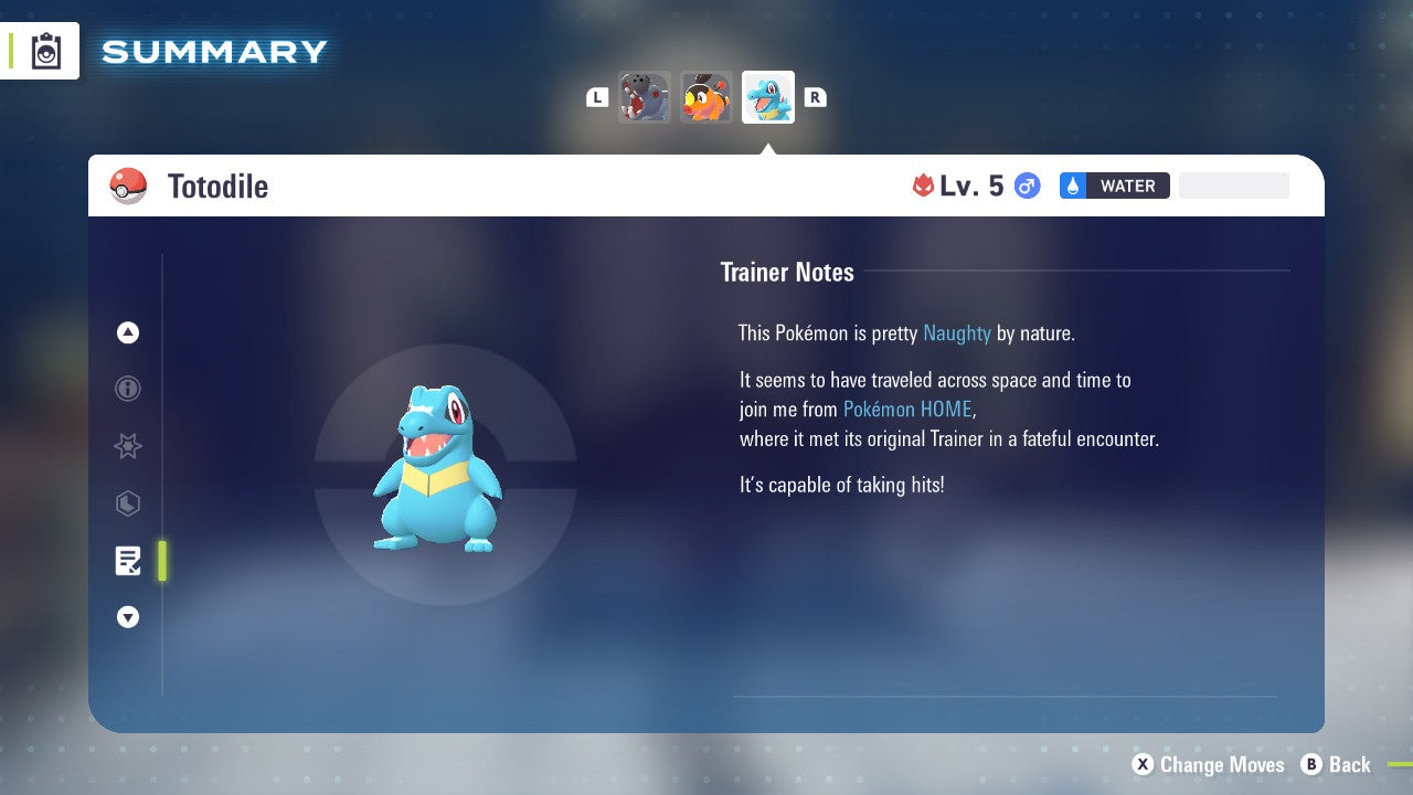 Totodile Alpha Event HOME April 2026 Untouched IV Pokémon Legends Z-A ZA Z A