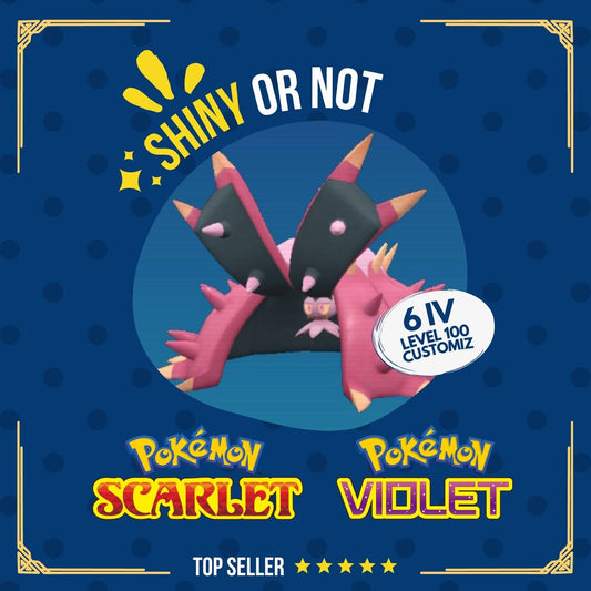Toxapex Shiny or Non ✨ 6 IV Competitive Customizable Pokémon Scarlet Violet 🟠🟣 by Shiny Living Dex | Shiny Living Dex