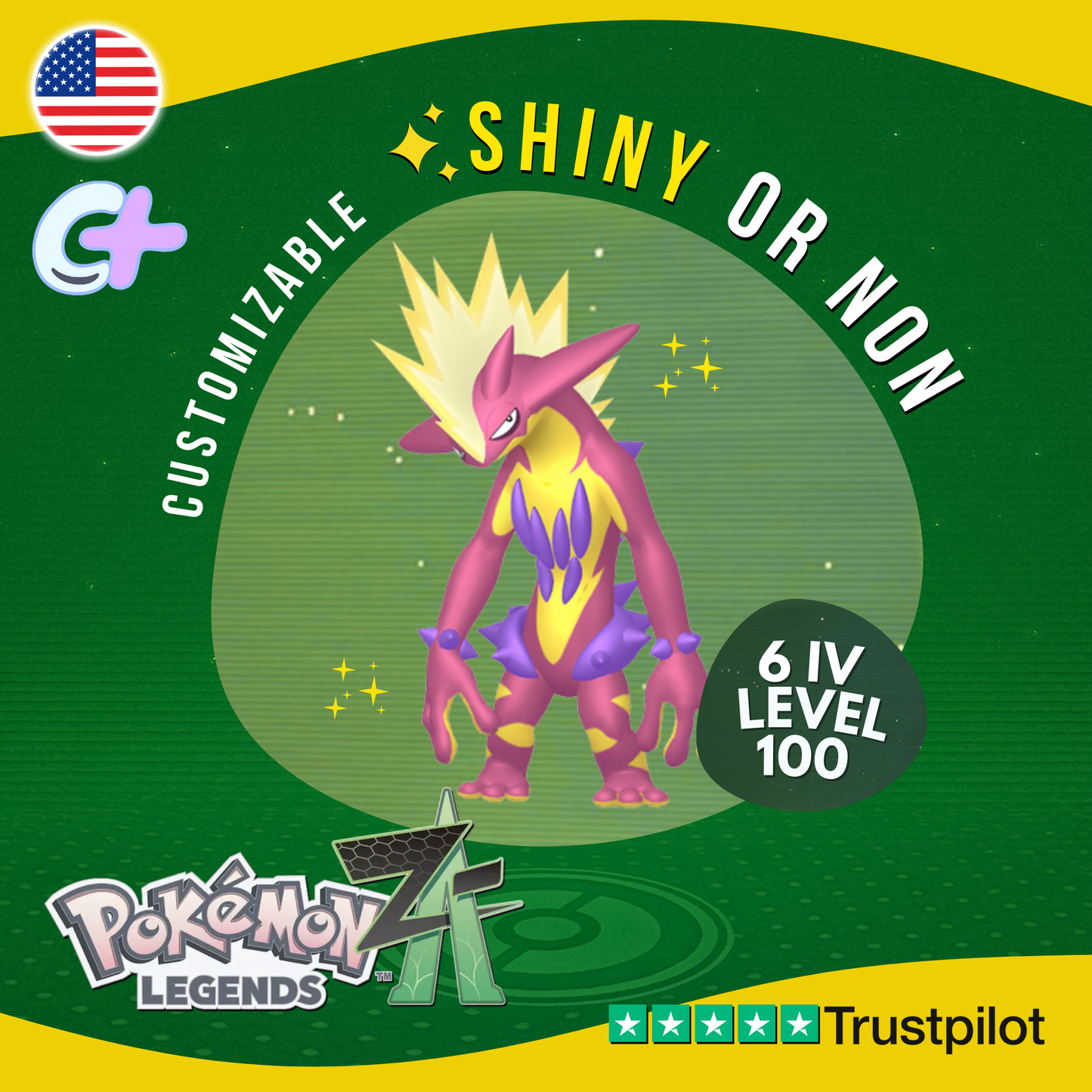 Toxtricity Amped Form Shiny or Non ✨6 IV Pokémon Legends Z-A Customizable ZA Z A