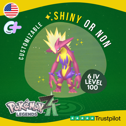 Toxtricity Amped Form Shiny or Non ✨6 IV Pokémon Legends Z-A Customizable ZA Z A