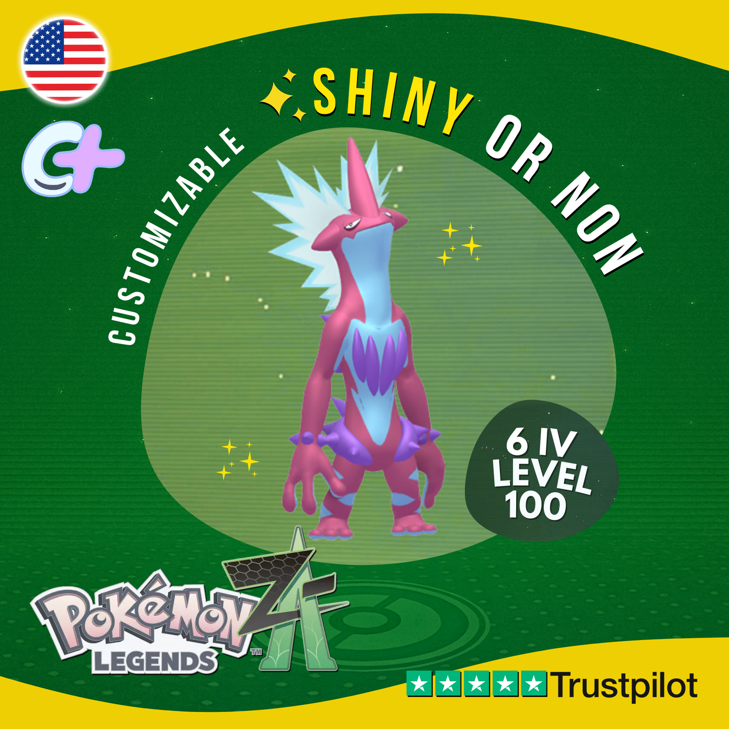 Toxtricity Low Key Form Shiny or Non 6IV Pokémon Legends Z-A Customizable ZA Z A