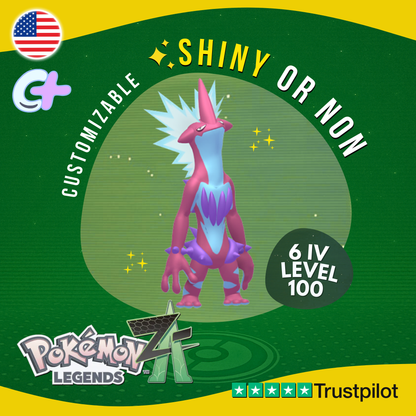 Toxtricity Low Key Form Shiny or Non 6IV Pokémon Legends Z-A Customizable ZA Z A