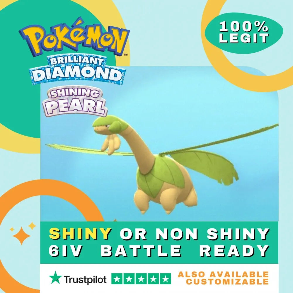 Tropius Shiny ✨ or Non Shiny Pokémon Brilliant Diamond Shining Pearl Battle Ready 6 IV Competitive 100% Legit Level 100 Customizable Custom OT by Shiny Living Dex | Shiny Living Dex
