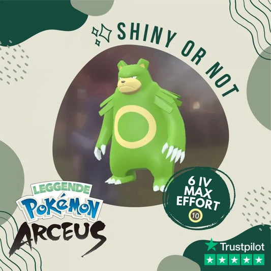 Ursaring Shiny ✨ Legends Pokémon Arceus 6 Iv Max Effort Custom Ot Level Gender