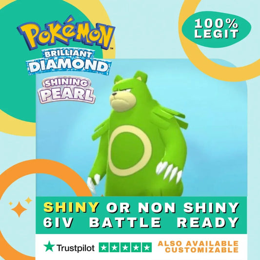 Ursaring  Shiny ✨ or Non Shiny Pokémon Brilliant Diamond Shining Pearl Battle Ready 6 IV Competitive 100%  Legit Level 100 Customizable Custom OT