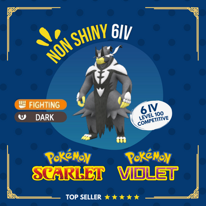 Urshifu Dark Non Shiny ✨ 6 IV Competitive Customizable Pokémon Scarlet Violet by Shiny Living Dex | Shiny Living Dex