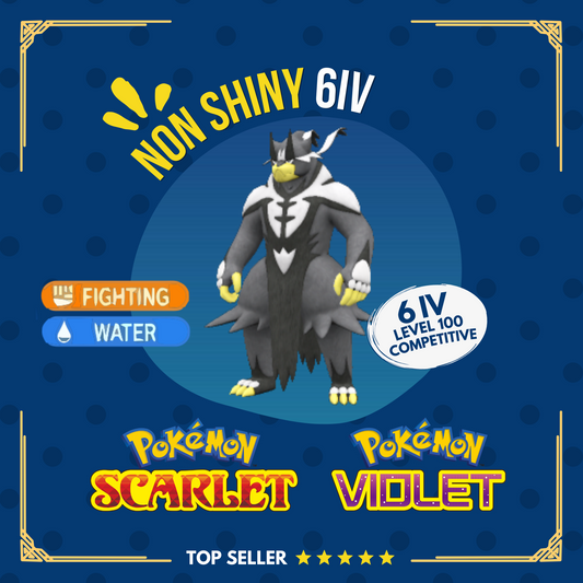 Urshifu Water Non Shiny ✨ 6 IV Competitive Customizable Pokémon Scarlet Violet by Shiny Living Dex | Shiny Living Dex