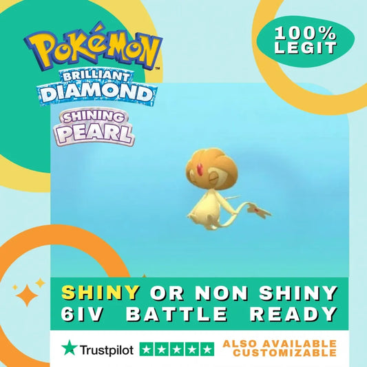 Uxie   Shiny ✨ or Non Shiny Pokémon Brilliant Diamond Shining Pearl Battle Ready 6 IV Competitive 100%  Legit Level 100 Customizable Custom OT