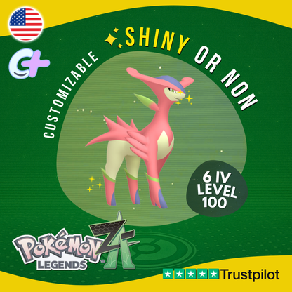 Virizion Shiny or Non 6 IV Pokémon Legends Z-A Competitive Customizable ZA Z A