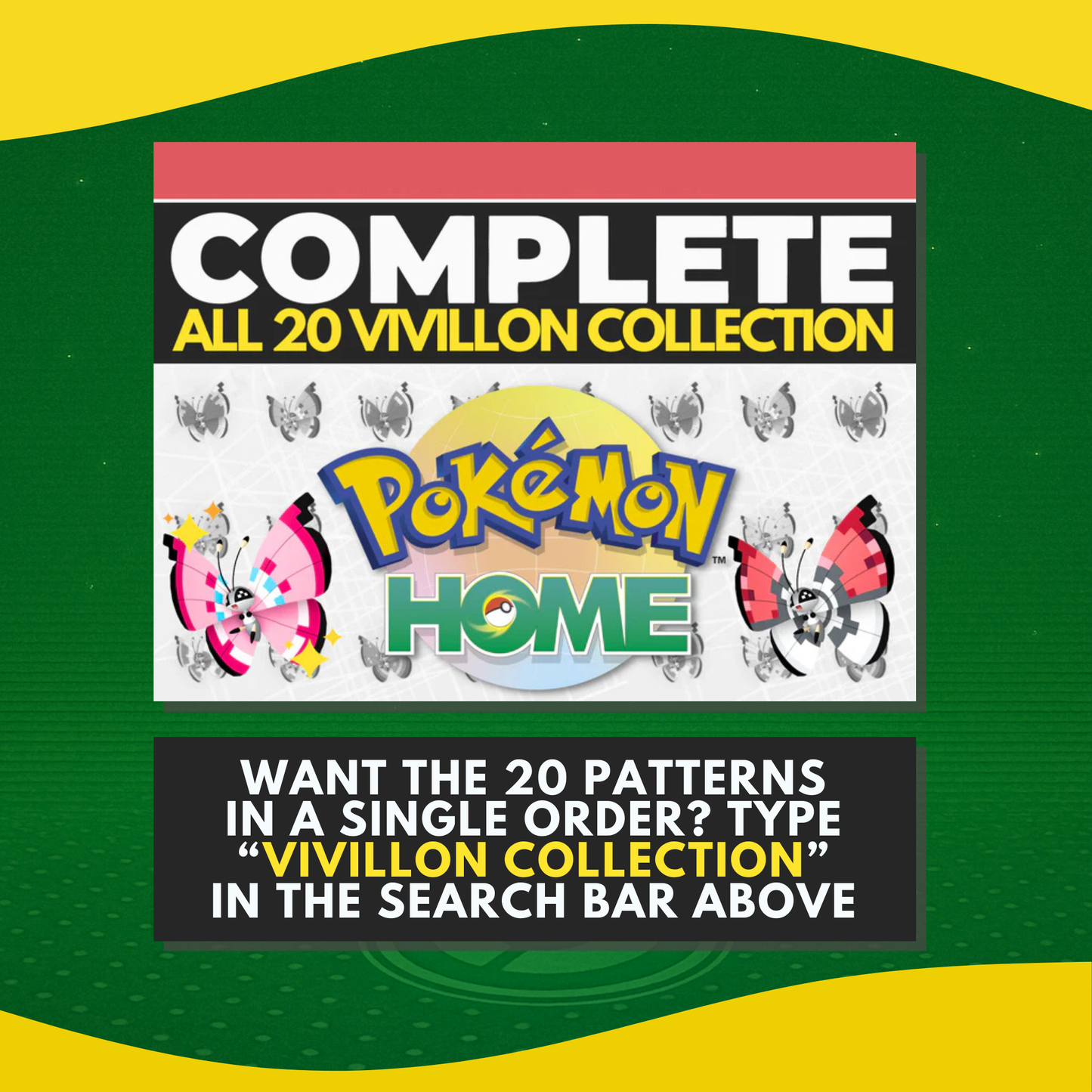 Vivillon Archipelago Pattern Shiny or Non ✨6 IV Pokémon Legends Z-A Legit ZA Z A