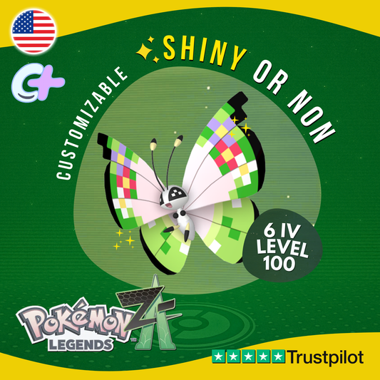 Vivillon Fancy Pattern Shiny or Non ✨6 IV Pokémon Legends Z-A Legit ZA Z A