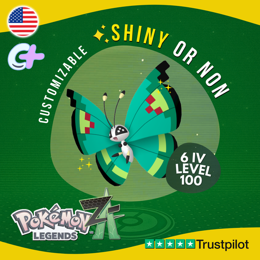 Vivillon Garden Shiny or Non ✨6 IV Pokémon Legends Z-A Legit Customizable ZA Z A