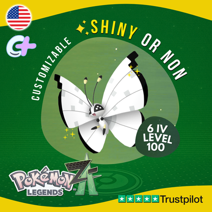Vivillon Icy Snow Pattern Shiny or Non ✨6 IV Pokémon Legends Z-A Legit ZA Z A