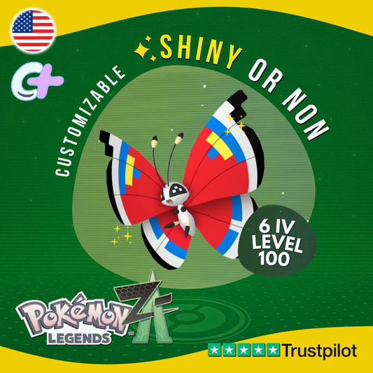 Vivillon Modern Pattern Shiny or Non ✨6 IV Pokémon Legends Z-A Legit ZA Z A