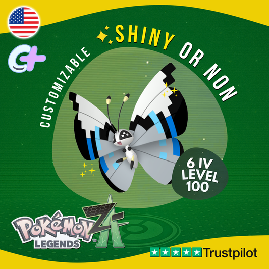 Vivillon Monsoon Pattern Shiny or Non ✨6 IV Pokémon Legends Z-A Legit ZA Z A