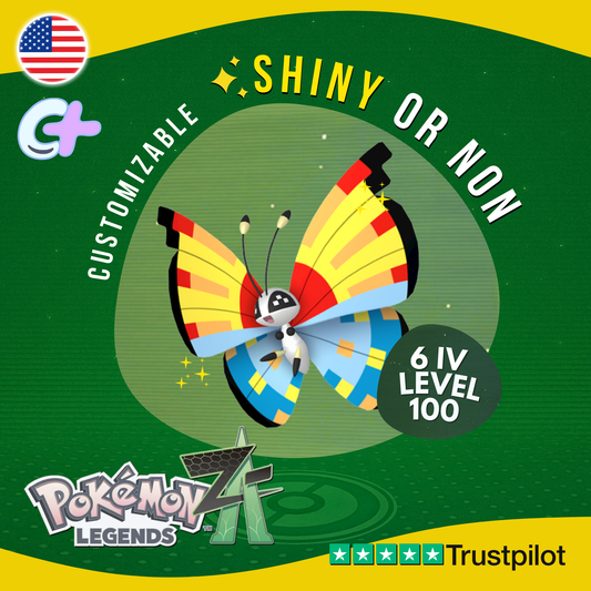 Vivillon Ocean Pattern Shiny or Non ✨6 IV Pokémon Legends Z-A Legit ZA Z A