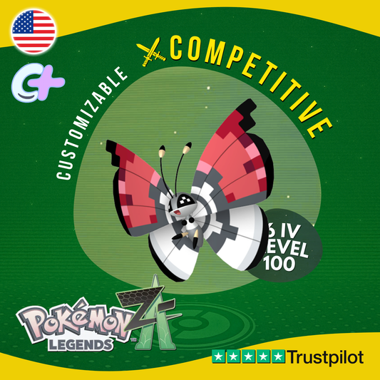 Vivillon Poké Ball Pattern Non Shiny 6 IV Pokémon Legends Z-A Legit ZA Z A