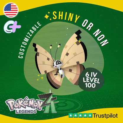 Vivillon Sandstorm Pattern Shiny or Non ✨6 IV Pokémon Legends Z-A Legit ZA Z A