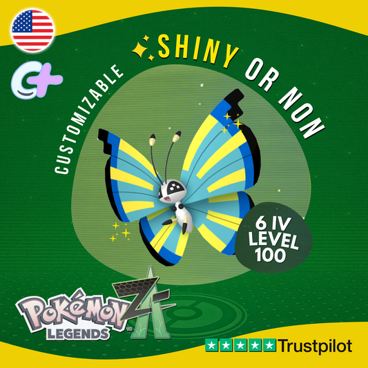 Vivillon Savanna Pattern Shiny or Non ✨6 IV Pokémon Legends Z-A Legit ZA Z A