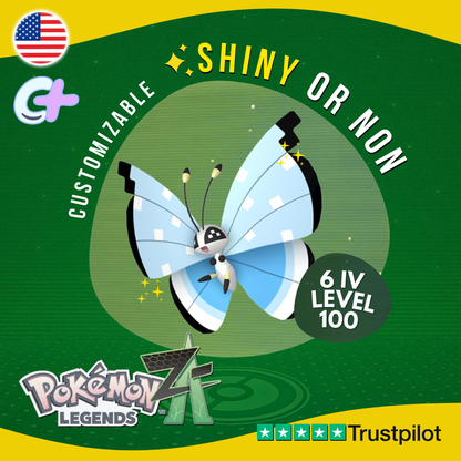 Vivillon Tundra Pattern Shiny or Non ✨6 IV Pokémon Legends Z-A Legit ZA Z A
