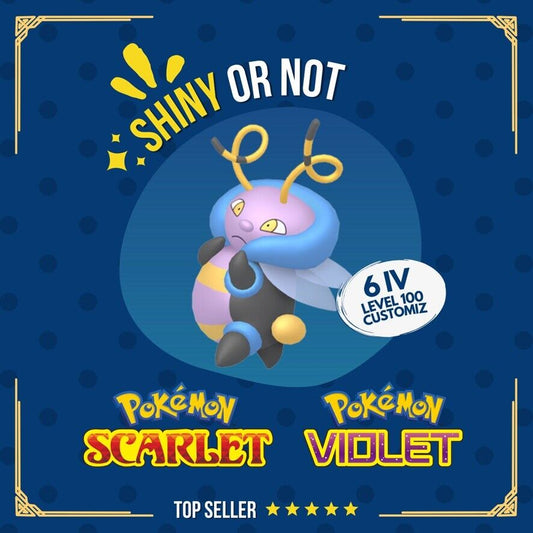 Volbeat Shiny or Non ✨ 6 IV Competitive Customizable Pokémon Scarlet Violet by Shiny Living Dex | Shiny Living Dex
