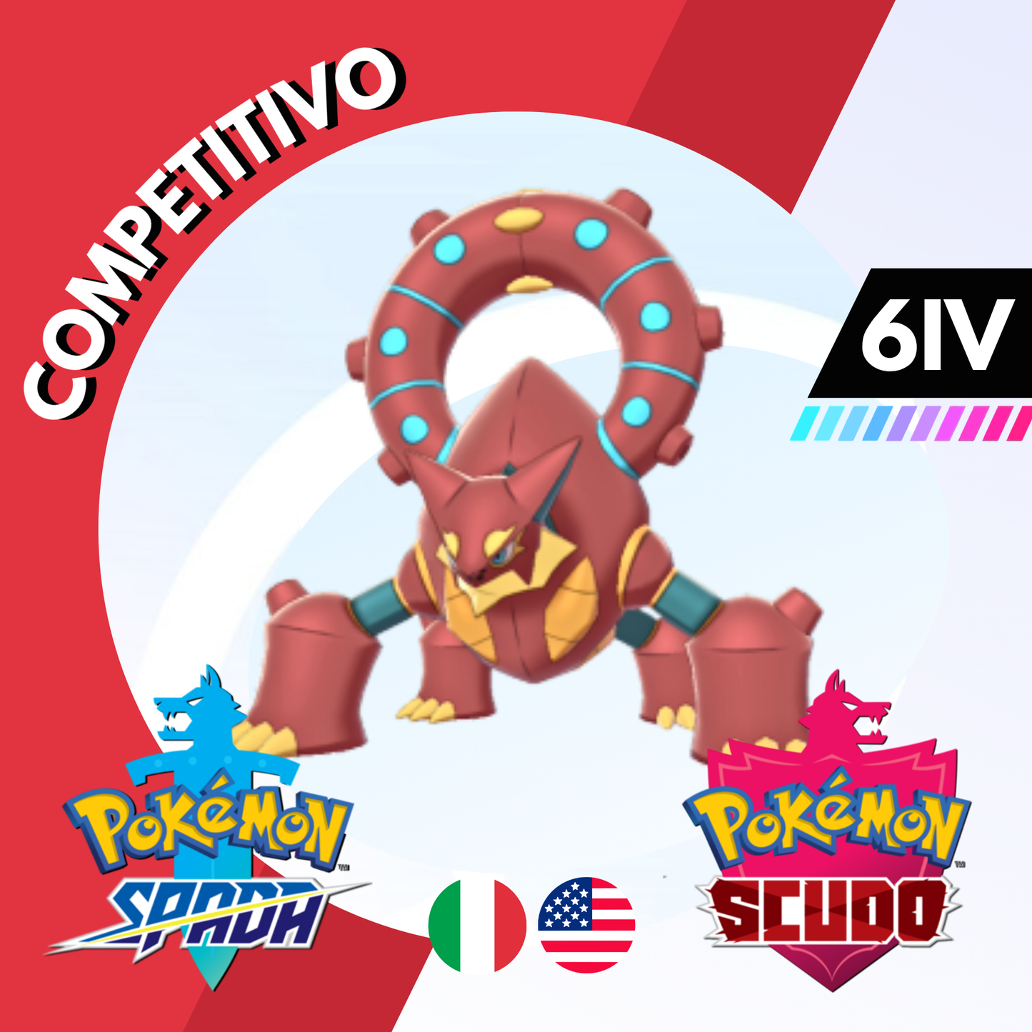 Volcanion Non Shiny Competitive 6 IV Legit Pokemon Spada Scudo Sword Shield 100