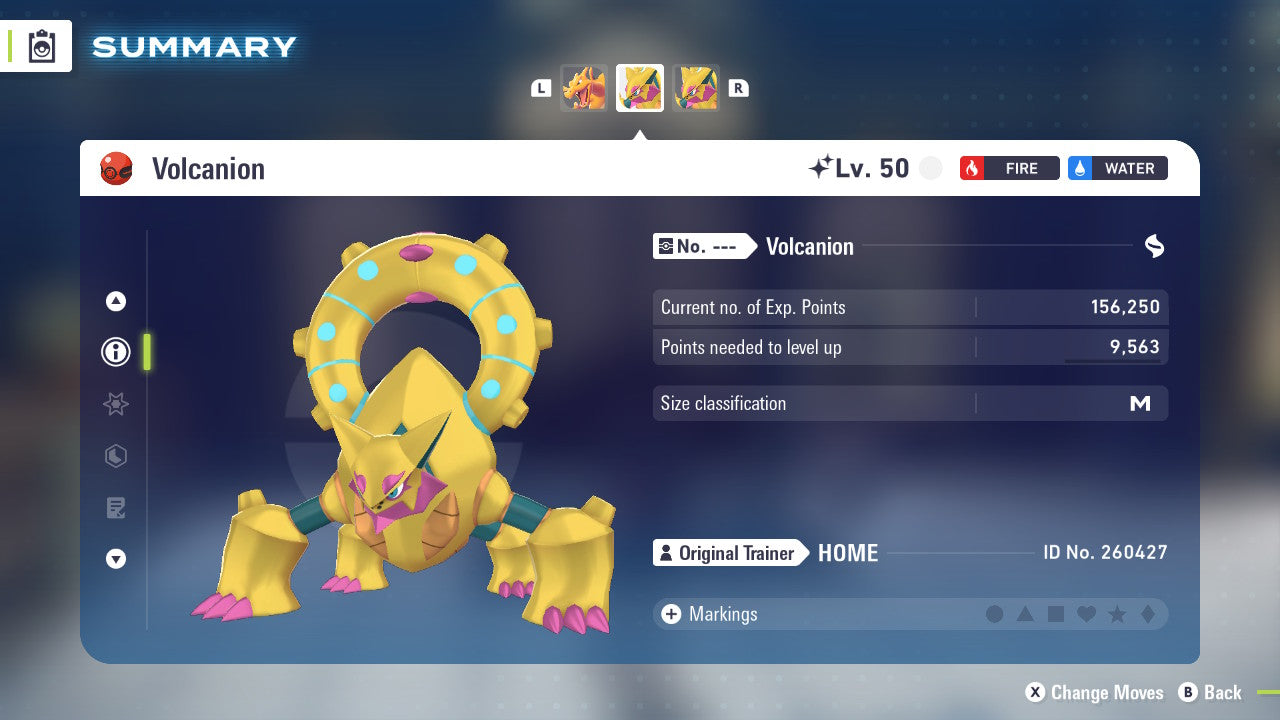 Volcanion Shiny Event 2026 Untouched IV 260427 HOME Legit Pokémon Legends ZA Z A