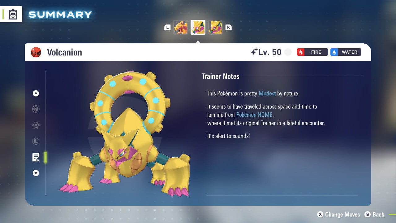 Volcanion Shiny Event 2026 Untouched IV 260427 HOME Legit Pokémon Legends ZA Z A