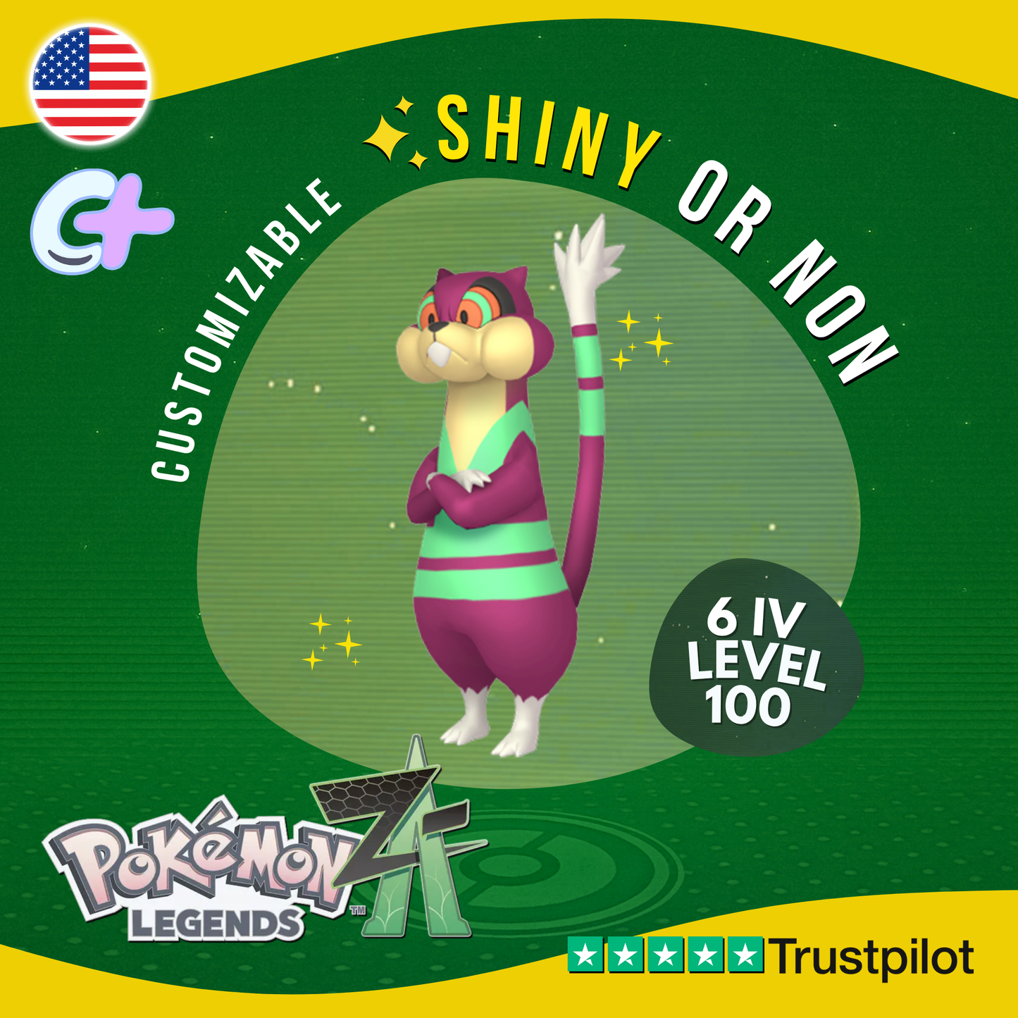 Watchog Shiny or Non ✨6 IV Pokémon Legends Z-A Competitive Customizable ZA Z A