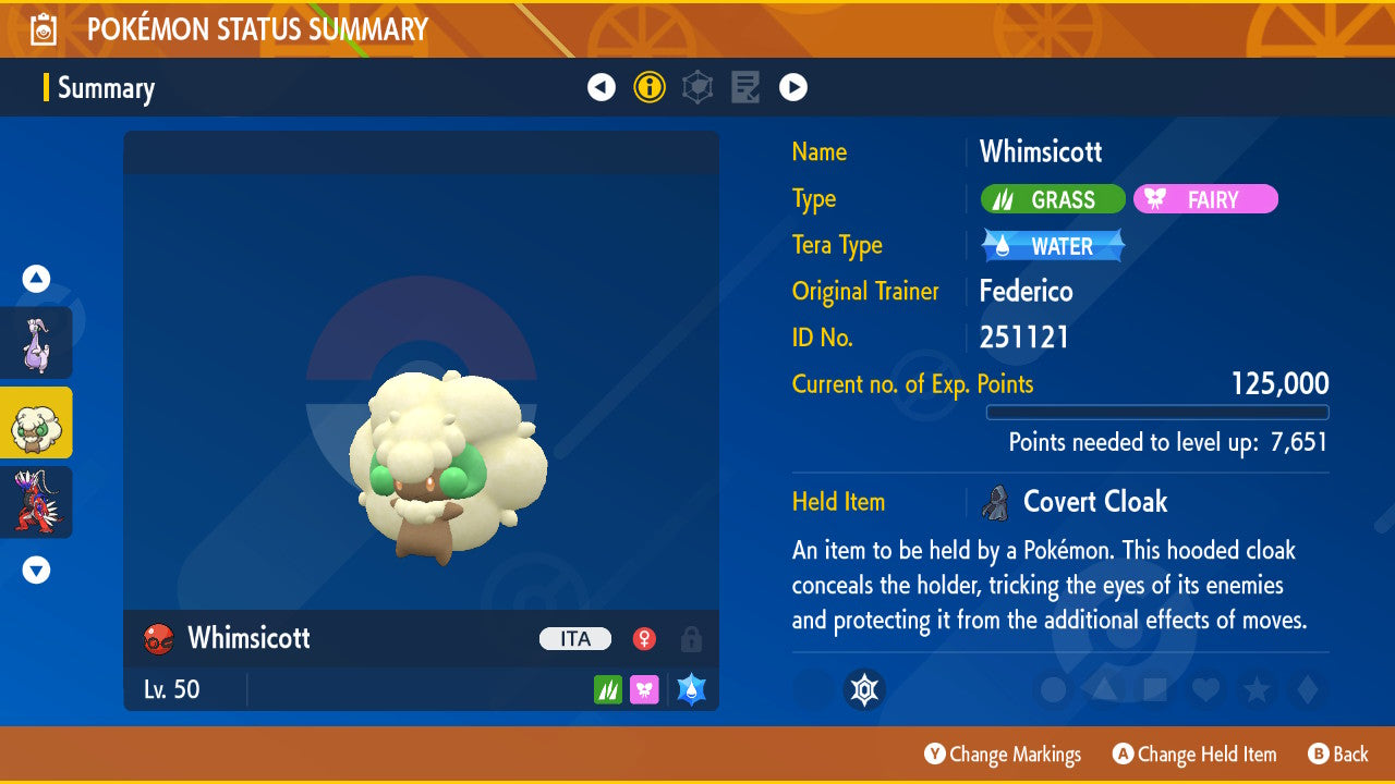 Whimsicott Event ITA Championships Latin Federico 251121 Pokémon Scarlet Violet